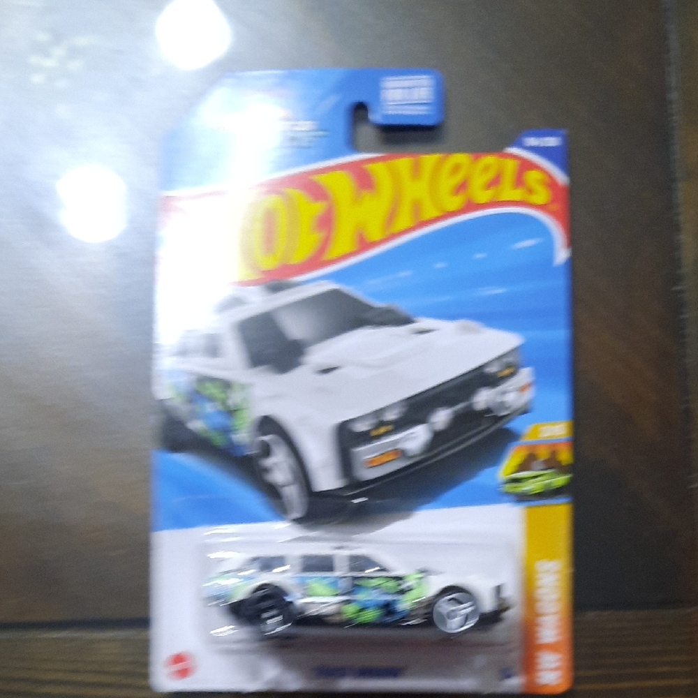 Hot Wheels White and Blue Racing Car